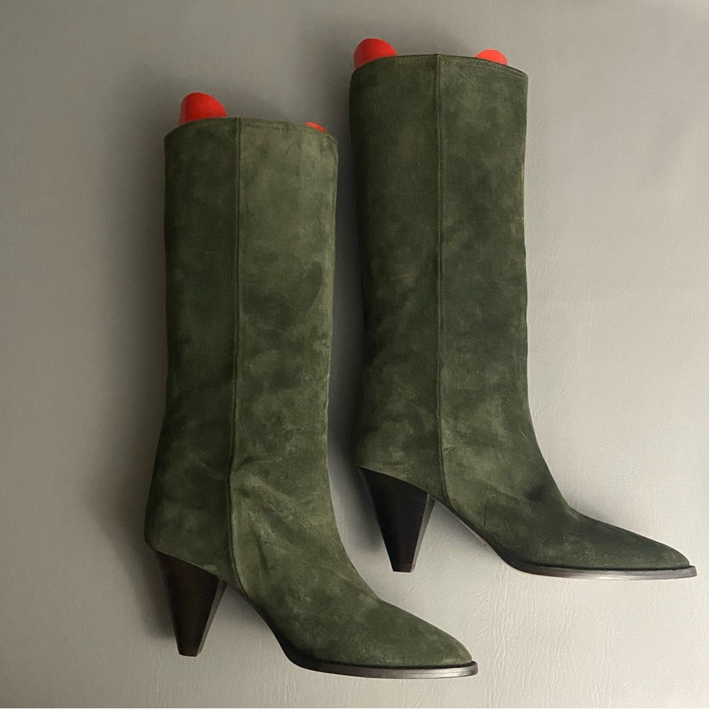 Isabel Marant - Rouxy Suede Boot Olive Green EXCELLENT condition - Sz 38 - Picture 5 of 13